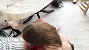 разделась - очень жаркий отсос!