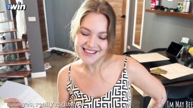 Изобретательная русская девушка подарила минет и секс парню на День рождения