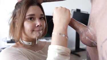 Подборка страстных слюнявых отсосов и камшотов с Кэйт Косс