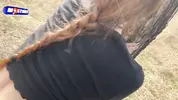 нимфоманка трахается раком в парке с незнакомцем