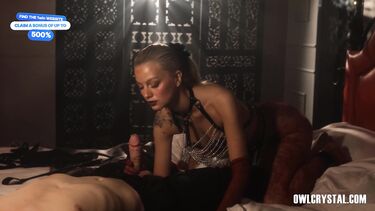 Нежный трах со связанной Овл Кристал в БДСМ стиле