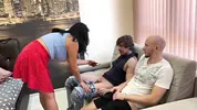 казашка спалила пасынка и друга на онанизме