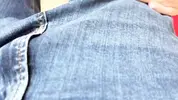 достает из штанов член и делает минет