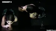 ловит ртом второй камшот подряд